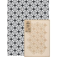 Wiederverwendbare Wandschablone Aus Kunststoff/65x95cm Edelweiss Ornament Nahtlos Repetitive Allover Muster Vorlage von StencilsNakleo