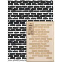 Wiederverwendbare Wandschablone Aus Kunststoff // 65x95cm Brick Wall - Ziegelwand Nahtlos Repetitive Allover Muster Vorlage von StencilsNakleo