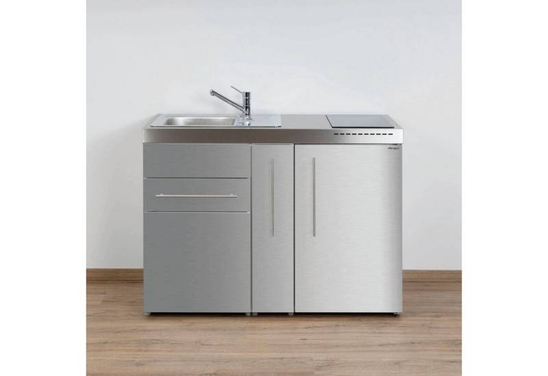 Stengel Küchenzeile 120 cm Premiumline MP 120 A Singleküche mit E-Geräten, Küchenblock mit Spüle, E-Geräten: Kühlschrank, Induktionskochfeld von Stengel
