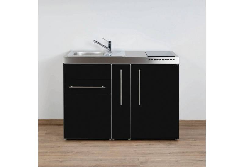 Stengel Küchenzeile 120 cm Premiumline MP 120 A Singleküche mit E-Geräten, Küchenblock mit Spüle, E-Geräten: Kühlschrank, Induktionskochfeld von Stengel