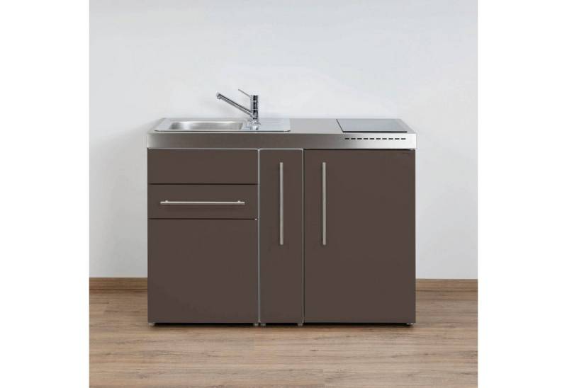 Stengel Küchenzeile 120 cm Premiumline MP 120 A Singleküche mit E-Geräten, Küchenblock mit Spüle, E-Geräten: Kühlschrank, Induktionskochfeld von Stengel