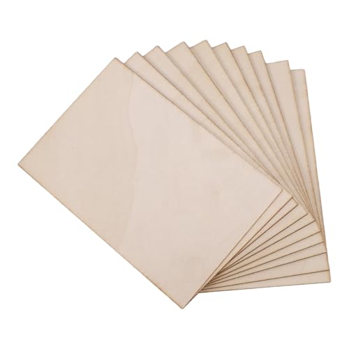 Steowsey 10 Pack Unfertige Platten,Balsa DüNne Platte für Haus Flugzeuge Schiff Boot Kunst und,Mach Es Selbst Ornamente von Steowsey