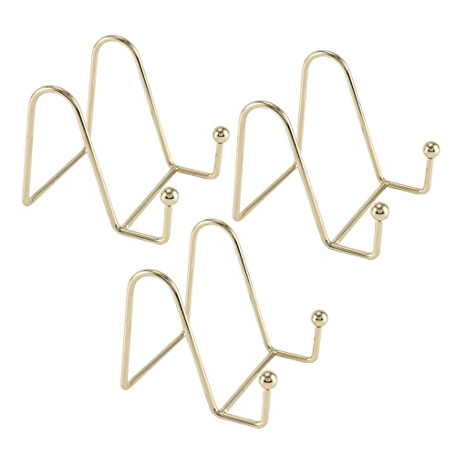 Steowsey 3 Packungen PlattenstäNder für die PräSentation, Goldene Staffelei, Plattenhalter, PräSentationsstäNder, Metallrahmenhalter für Fotodekoration, Tellerschale Steowsey 3 Packungen PlattenstäNder für die PräSentation, Goldene Staffelei, Plattenhalter, PräSentationsstäNder, Metallrahmenhalter für Fotodekoration, Tellerschale von Steowsey