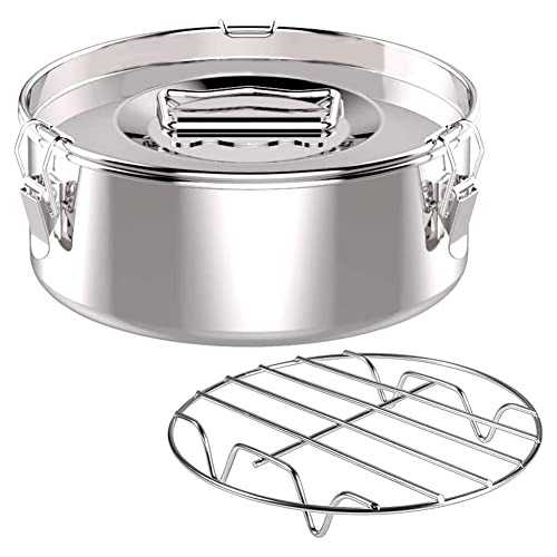 Steowsey Flanpfanne -Form Edelstahl-Oaster-Formen Flan-Form mit Deckel – Flan-Maker für 6-Liter-Topf von Steowsey