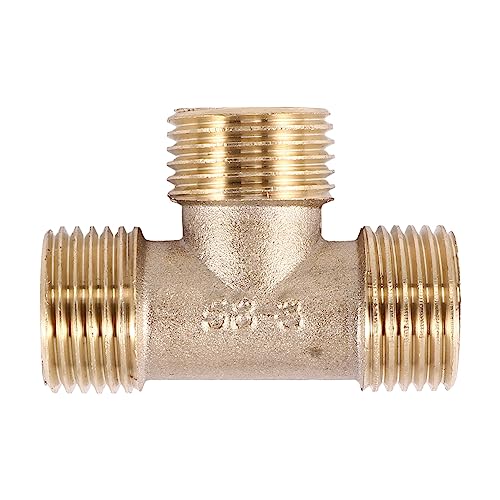 Steowsey Steowsey (R) Messing T-Form Wasser Kraftstoffleitung Equal Male T-Adapter Verbindung 1/2" Gewinde von Steowsey