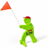 Step2 - Benni Brems Warnfigur Warnschild für Kinder in Neon Grün mit Fahne Achtung spielende Kinder Warnpuppe KidAlert - Grün von Step2
