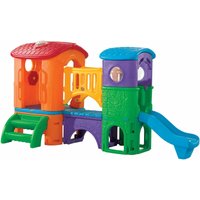 Step2 Clubhouse Climber Spielgerät mit 2 Rutschen XXL Kunststoff Klettergerät mit für Kinder Kinderrutsche / Spielturm / Spielplatz - mehrfarbig von Step2