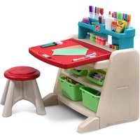 Step2 Spielzeug »Flip + Doodle Easel Desk With Stool«, mehrfarbig - bunt von Step2