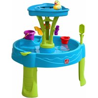 Summer Showers Splash Wasserspieltisch Kleiner Wassertisch mit 8-teiligem Zubehörset Garten Wasser Spieltisch für Kinder in Blau - Blau - Step2 von Step2