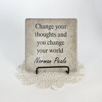 Ändern Sie Ihre Gedanken Custom Tile - Vinyl Sprüche Zeichen Motivational Inspirational Decroative von StepOfFaithGifts