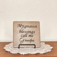 Greatest Blessings Call Me Grandpa Tile - Benutzerdefiniertes Zeichen Vinyl Sprüche Großeltern Geschenk Familiengeschenk Dekorative Fliese Sign Greatest Blessings Call Me Grandpa Tile - Benutzerdefiniertes Zeichen Vinyl Sprüche Großeltern Geschenk Familiengeschenk Dekorative Fliese Sign von StepOfFaithGifts