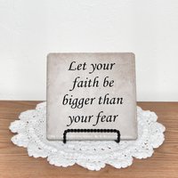 Lassen Sie Ihren Glauben Größer Sein Als Ihre Angst Fliese - Dekorative Benutzerdefinierte Vinyl-Zeichen Vinyl-Fliese Religiös Inspirierend Glaube von StepOfFaithGifts