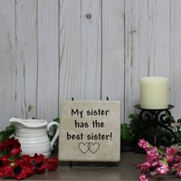 Meine Schwester Hat Die Beste Tile - Dekorative Fliese Vinyl-Spruch Geschwister-Geschenk Schwester-Geschenk Humorvoll Lustig Vinyl-Zeichen Meine Schwester Hat Die Beste Tile - Dekorative Fliese Vinyl-Spruch Geschwister-Geschenk Schwester-Geschenk Humorvoll Lustig Vinyl-Zeichen von StepOfFaithGifts