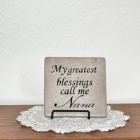 My Greatest Blessings Call Me Nana Tile - Dekorative Fliese Geschenk Oma Familiengeschenk Vinyl Sprüche Zeichen von StepOfFaithGifts