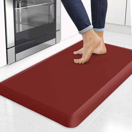StepRite Küchenmatten für den Boden, 1,2 cm dick, rutschfest, dicker, schmutzabweisend, wasserdicht, Komfort, Anti-Ermüdungsmatte für Zuhause, Küche, Büro, Rot, 81,3 x 50,8 cm StepRite Küchenmatten für den Boden, 1,2 cm dick, rutschfest, dicker, schmutzabweisend, wasserdicht, Komfort, Anti-Ermüdungsmatte für Zuhause, Küche, Büro, Rot, 81,3 x 50,8 cm von StepRite