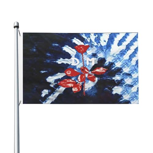 De&PE&Che music band Flag 3x5 Fuß Gartenflagge Musikbanner Windward-Flagge Lustige Flagge für Gartenhaus-Heimdekoration von Stepgrais