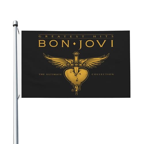 Jovi rock band Flags Personalised Flags Novelty Music logo Graphic Flag 3x5FT with Eyelets Classcal Band Design Concert Sign Music Band Banner von Stepgrais