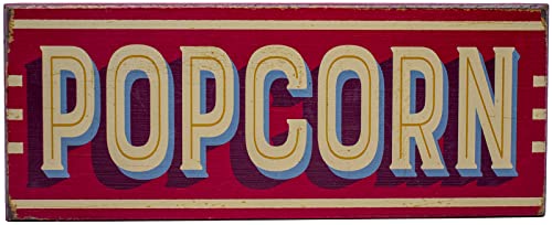 Popcorn – Rustikales Holzschild mit Aufschrift "Food Lover", 10,2 x 25,4 cm von Stephanie Imports