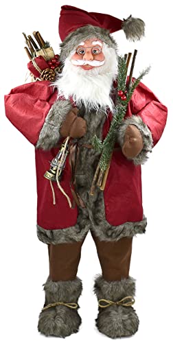 Stephans Möbelbörse 70cm Weihnachtsmann Santa Claus Nikolaus Weihnachten Figur Weihnachts Deko Weihnachtsmänner Saisonal Weihnachtsbaum Dekoration Christbaumschmuck Geschenk XL M3 von Stephans Möbelbörse