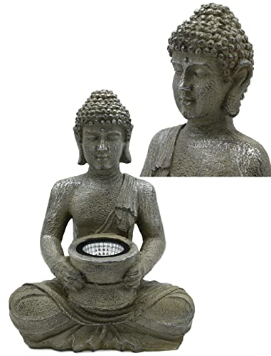 Stephans Möbelbörse 28cm Buddha Figur Garten Solarleuchte Harz sitzende Budda Statue Gartenfigur Wetterfest Feng Shui Skulptur Garten Deko Statue für Balkon Terrasse Stephans Möbelbörse 28cm Buddha Figur Garten Solarleuchte Harz sitzende Budda Statue Gartenfigur Wetterfest Feng Shui Skulptur Garten Deko Statue für Balkon Terrasse von Stephans Möbelbörse