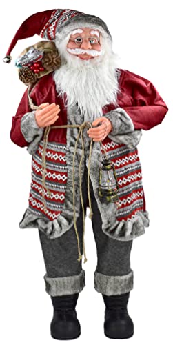 Stephans Möbelbörse 70cm Weihnachtsmann Santa Claus Nikolaus Weihnachten Figur Weihnachts Deko Weihnachtsmänner Saisonal Weihnachtsbaum Dekoration Christbaumschmuck Geschenk XL M1 von Stephans Möbelbörse