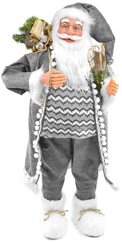 Stephans Möbelbörse 70cm Weihnachtsmann Santa Claus Nikolaus Weihnachten Figur Weihnachts Deko Weihnachtsmänner Saisonal Weihnachtsbaum Dekoration Christbaumschmuck Geschenk XL M2 von Stephans Möbelbörse