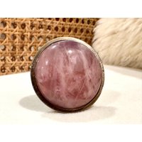 Knäufe Möbelknäufe Rosa Knauf Rose Gold Rosenquarz Stein Dekorative Schrankknäufe von StephenDEvans
