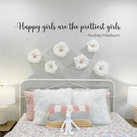 Audrey Hepburn Wandtattoo Zitat Glückliches Mädchen Schlafzimmer Dekor von StephenEdwardGraphic