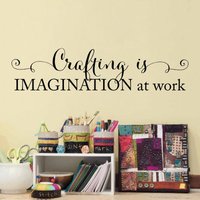 Basteln Ist Imagination Bei Der Arbeit Aufkleber - Art Studio Wanddekoration Basteln Ist Imagination Bei Der Arbeit Aufkleber - Art Studio Wanddekoration von StephenEdwardGraphic