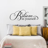 Believe in Yourself Wandtattoo Inspirierender Zitat-Vinyl-Aufkleber von StephenEdwardGraphic