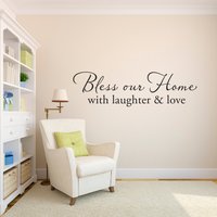 Bless Unser Zuhause Mit Lachen & Liebe Wandtattoo | Wandsticker Bless Unser Zuhause Mit Lachen & Liebe Wandtattoo | Wandsticker von StephenEdwardGraphic