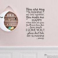 Du Bist Mein Sonnenschein Wandtattoo | Zitat Vinyl Kind Schlafzimmer Dekor Du Bist Mein Sonnenschein Wandtattoo | Zitat Vinyl Kind Schlafzimmer Dekor von StephenEdwardGraphic