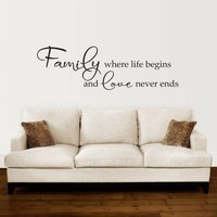 Familie Wandtattoo Das Leben Beginnt Und Die Liebe Niemals Endet Vinyl Familie Wandtattoo Das Leben Beginnt Und Die Liebe Niemals Endet Vinyl von StephenEdwardGraphic