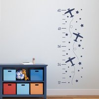 Flugzeug Wachstumstabelle Aufkleber | Dekor Kinder Vinyl von StephenEdwardGraphic