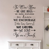 In Unserem Haus Aufkleber | Familie Werte Wanddekoration von StephenEdwardGraphic