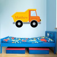 Kipper Aufkleber | Personalisierte Lkw Vinyl Junge Schlafzimmer Dekor Kinder Wandtattoo von StephenEdwardGraphic