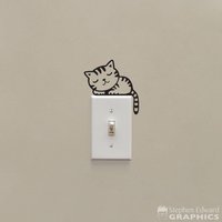 Lichtschalter Aufkleber | Schlafendes Kätzchen von StephenEdwardGraphic