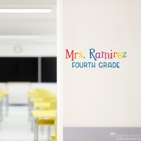 Name Und Note Des Lehrers Vinyl | Aufkleber Für Das Klassenzimmer Schule Wand Dekor von StephenEdwardGraphic