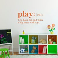 Play Definition Aufkleber | Wörterbuch-Definition Für Kinderzimmer Wanddeko von StephenEdwardGraphic