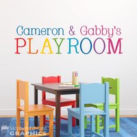Regenbogen Spielzimmer Aufkleber Kinder Name Wanddekor Regenbogen Spielzimmer Aufkleber Kinder Name Wanddekor von StephenEdwardGraphic