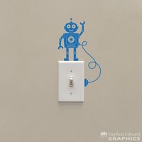 Roboter Lichtschalter Aufkleber | Sticker Bezug Dekor von StephenEdwardGraphic