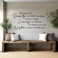 Gelassenheit Gebetswandtattoo | A Zitat Gott Gewähre Mir Die Inspirationszitat von StephenEdwardGraphic