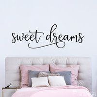 Süße Träume Aufkleber | Schlafzimmer Dekor Wand Vinyl von StephenEdwardGraphic