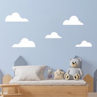 Wandtattoo Wolken | 5Er-Set Kinderzimmer Dekor Wandtattoo Wolken | 5Er-Set Kinderzimmer Dekor von StephenEdwardGraphic
