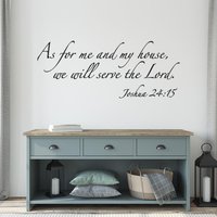 Was Mich Und Mein Haus Anbelangt, So Dienen Wir Dem Abziehbild Herrn | Josua 2415 Christliche Dekoration Bibel Vers Wand Vinyl Was Mich Und Mein Haus Anbelangt, So Dienen Wir Dem Abziehbild Herrn | Josua 2415 Christliche Dekoration Bibel Vers Wand Vinyl von StephenEdwardGraphic