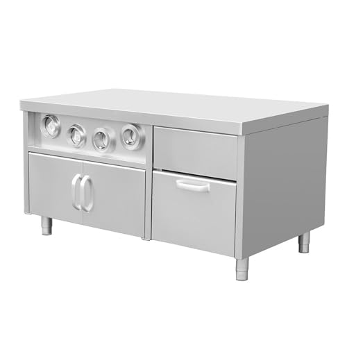 Schrank für Getränkespender mit Getränkehalter und Eiswürfelfach – Edelstahl, vielseitige Aufbewahrung und einfach zu bedienen (80 x 150 x 80 cm) von Stepnext