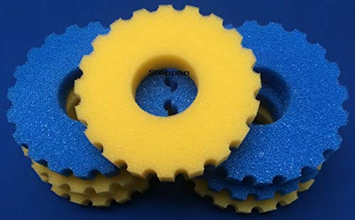 Steppan 1 Set Ersatzfilter für SunSun CPF 15000 Druckfilter. Das Set besteht aus 3 x Filterschwamm blau grob und 4 x Filterschwamm gelb feinporig. Durchm. ca. 260 mm und die Höhe ca. 50 mm pro Matte. Steppan 1 Set Ersatzfilter für SunSun CPF 15000 Druckfilter. Das Set besteht aus 3 x Filterschwamm blau grob und 4 x Filterschwamm gelb feinporig. Durchm. ca. 260 mm und die Höhe ca. 50 mm pro Matte. von Steppan