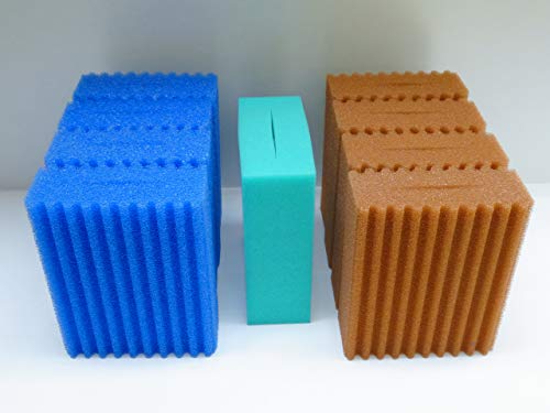 Steppan 9 Filterschwämme 4 x Blau gewellt 4 x Rot gewellt und 1 x Grün glatt passend für Oase Biotec 10.1. und Oase BioSmart 36000 Steppan 9 Filterschwämme 4 x Blau gewellt 4 x Rot gewellt und 1 x Grün glatt passend für Oase Biotec 10.1. und Oase BioSmart 36000 von Steppan