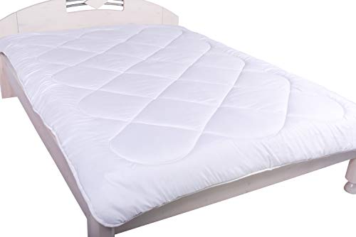 Steppdecke Bettdecke Ganzjahresdecke Sommerdecke Warm Leicht Decke für Allergiker weiß aus Mikrofaser (Sommerdecke/Leichtdecke, 135 x 200 cm) von Steppdecke