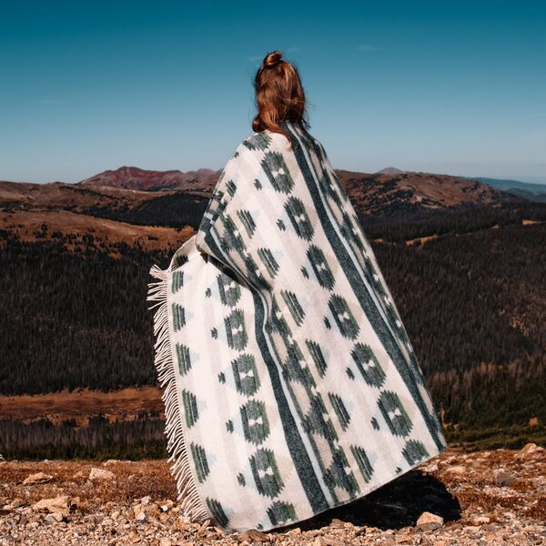 Steppenwolle Decke aus Wolle SEQUOIA für Drinnen & Draußen | 100% Schurwolle von Steppenwolle